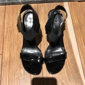 Black evening shoes